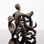 Chaim Gross Bronze Sculpture, Dog & Children